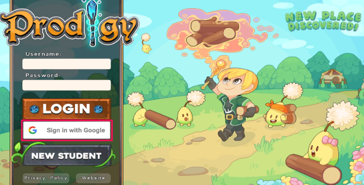 prodigy math game for students login