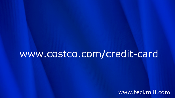 costco credit card login