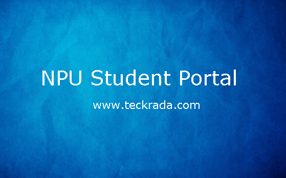 NPU Student Portal Login