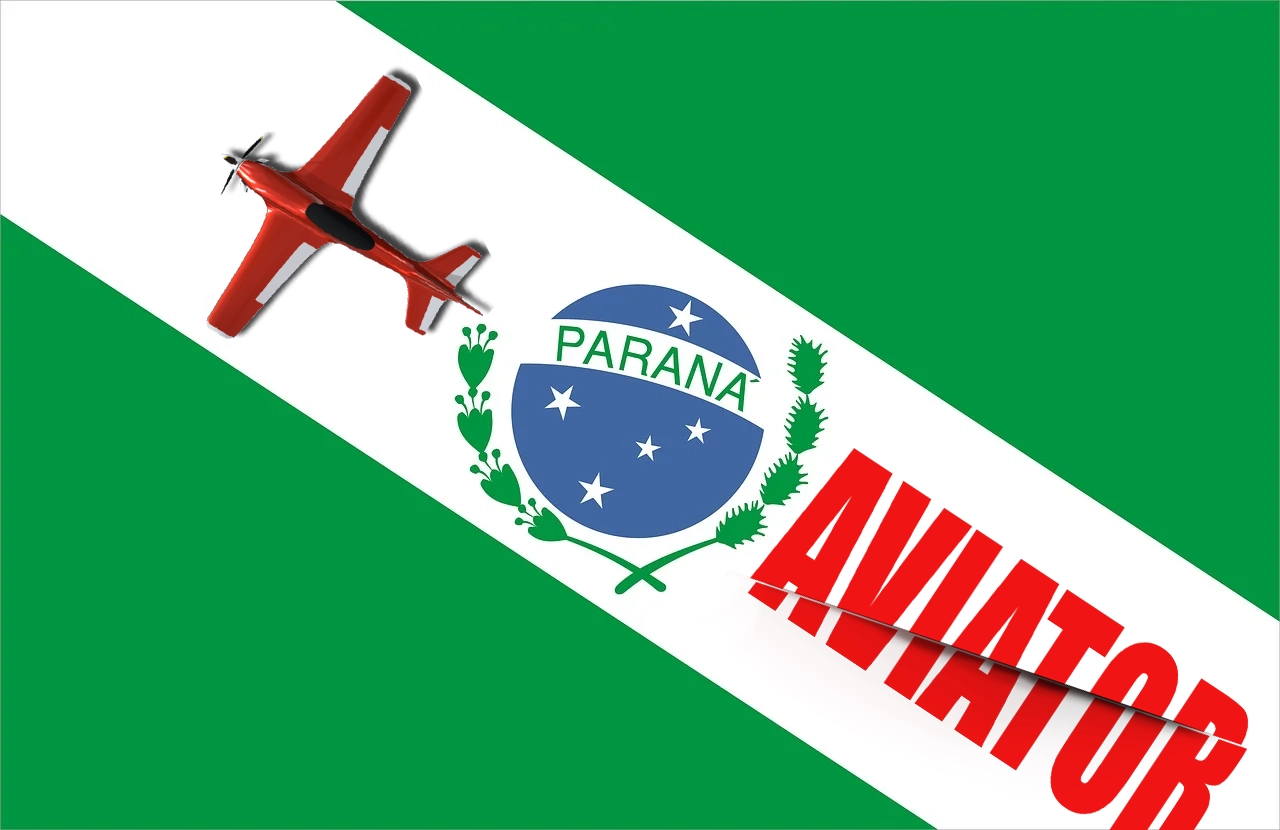 Bandeira do Paraná e avião do jogo aviador